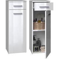 Top E Shop NEL V DS BIEL POŁ vonios kambario spintelė, M-MP-SL-NEL-V DS-BIP, 300mm, 850mm, 1 durys, 1 stalčius, 3 lentynos