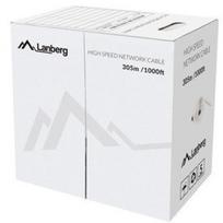 Lanberg kabelis UTP Cat.5e LCU5-12CU-0305-Y, 305m, 24AWG, varis, U/UTP, 100MHz, geltona, ritė