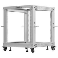 Lanberg OR01-6112-S atvira stelaža 19", 12U, 600x600-1100mm, reguliuojama, pilka, 600kg