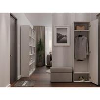 Top E Shop DUO spinta M-MP-SZ-DUO-DUO-KASZ, 500x350x1800mm, 1 durys, 2 lentynos, matinis laminatas, laisvai pastatoma