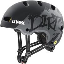 Uvex Kid 4 Style MIPS vaikiškas dviračių šalmas, 55-58 cm, 380 g, 10 ventiliacijos angų, MIPS, FAS, Monomatic, juodas