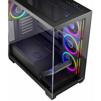 MODECOM VOLCANO STELLAR ARGB MIDI 5F AT-STELLAR-5F-ARGB-10, 445mm, 235mm, 472mm, 7 lizdai, 5 ventiliatoriai, 1xUSB-C, 2xUSB 3.0