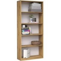 Topeshop R60 ARTISAN biuro knygų spinta, 600x300x1820mm, 5 lentynos, ąžuolas, medžio drožlių plokštė, matinis
