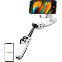 AOCHUAN P2 gimbalas, 3 ašys, 398g, OLED, 360° veido sekimas, USB-C, 2x800mAh, 6-7h, -10°C iki 55°C, baltas