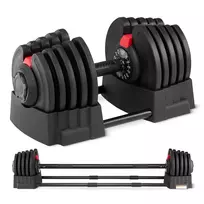 Reguliuojamas hantelis ir štanga 2in1 4FIZJO, 2,5–40 kg