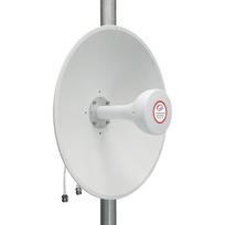5G / LTE / CBRS 2x2 MIMO parabolinė antena, 1.7-4.2GHz, 17dBi+19dBi, balta