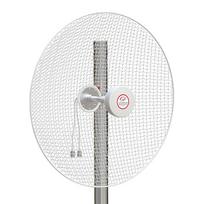 5G / LTE / CBRS 2x2 MIMO parabolinė antena, 1.7–4.2 GHz, balta