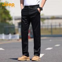 Jeep Men's Tencel Lyocell Blend Casual Straight Leg Pants 38 juoda