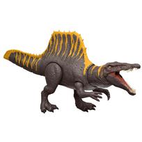 Mattel Jurassic World Super Battle Attack Rėkiantis Spinosaurus figūrėlė vaikams, Judantis dinozauras žaislas, Didelis, Apie 55 cm ilgio, Nuo 4 metų, gray