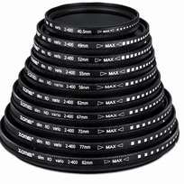 Kintamo tankio ND filtras 72 mm, reguliuojamas ND2–400 objektyvo filtras, kintamo neutraliojo tankio filtras fotoaparatui, ND vario filtras
