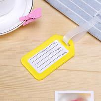 Travel Luggage Tag & ID Holder with Anti-lost Lanyard for Checked Baggage & Boarding Pass geltona