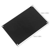 10pcs Aluminum Alloy Blank Tags 15X10Cm Black Metal Engraving Plates For Equipment Nameplate Diy Craft Signage Stamping Blanks juoda