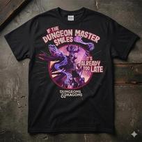NEW! Dungeons And Dragons Dungeon Master Smiles Adult T Shirt Free Ship L gray