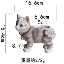 Cartoon Cat Resin Succulent Flower Pot Home Office Balcony Green Plant Cute Flower Utensil Gardening Decorative Ornament Does not contain plants