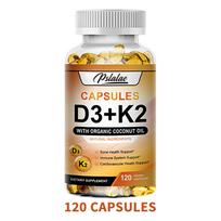Pslalae - Vitaminas D3 + K2 Kapsulės - Kaulų, Širdies ir Imuninės Sistemos Sveikatai 120*1