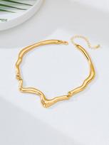 Trendy European & American Irregular Lava Necklace - Elegant Women's Collarbone Jewelry sidabras