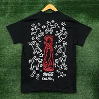 Coca-Cola x Keith Haring Pop Art T-Shirt Size Medium XXL black
