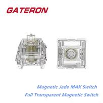 Gateron Magnetic Jade MAX Switch KS-20 series RGB Linear DIY Customized Mechanical Keyboard Hall Sensor Effect Fully Transparent 10PCS gray