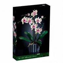 Dirbtinė rožė, orchidėja, laukinė gėlė vazone, konstravimo kaladėlių rinkiniai „Pasidaryk pats“, 3D amžinos meilės gėlės modelis, namų dekoras, festivalio dovana black