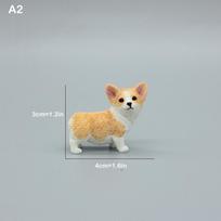 Simuliacinis korgio šuo Automobilio prietaisų skydelio apdaila Mielas šuo Automobilio prietaisų skydelio dekoratyvinis ornamentas Dervos šuns figūrėlė Namų biuro dekoras as the picture beige