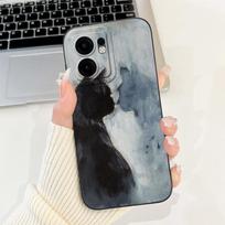 For Oppo Reno 13F 5G Case Reno13 FS CPH2699 Cute Cat Grid Pattern Cover Soft TPU Phone Cases For Oppo Reno13 F 4G Reno13F Fundas Oppo Reno 13 FS gray