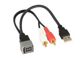 USB ir AUX jungties perėjimas Nissan