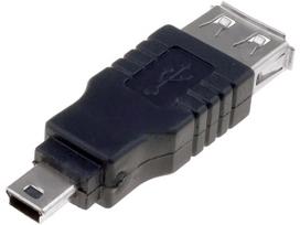 Perėjimo adapteris USB lizdas - mini USB kištukas, USB-BF/MUSB