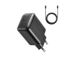 Įkroviklis Joyroom JR-TCF23 25W USB-C + USB-C to USB-C cable 1.0m juodas