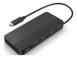 Lenovo | USB-C Dual Display Travel Dock with Adapter | 40B90100EU | Ethernet LAN (RJ-45) ports 1 | DisplayPorts quantity 1