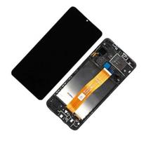 Ekranas tinkantis Samsung A125 A12 2020 su lietimui jautriu stikliuku ir rėmeliu Black (service pack)