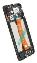 Ekranas tinkantis Samsung A127 A12s 2021 su lietimui jautriu stikliuku ir rėmeliu Black
