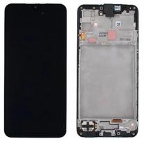 Ekranas tinkantis Samsung A165 A16 4G su lietimui jautriu stikliuku ir rėmeliu Black (service pack)
