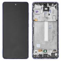 Ekranas tinkantis Samsung A525/A526 A52 4G/5G 2021 su lietimui jautriu stikliuku ir rėmeliu Awesome Violet (service pack)