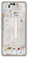 Ekranas tinkantis Samsung A536 A53 5G 2022 su lietimui jautriu stikliuku ir rėmeliu Awesome White (service pack)