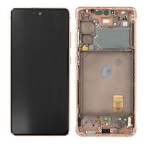 Ekranas tinkantis Samsung G780/G781 S20 FE su lietimui jautriu stikliuku ir rėmeliu Cloud Orange (service pack)