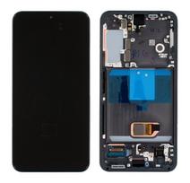 Ekranas tinkantis Samsung S901 S22 5G su lietimui jautriu stikliuku ir rėmeliu Phantom Black (service pack)