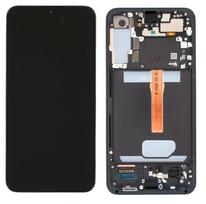 Ekranas tinkantis Samsung S906 S22 Plus su lietimui jautriu stikliuku ir rėmeliu Black (assembled service pack)