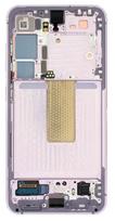 Ekranas tinkantis Samsung S911 S23 5G su lietimui jautriu stikliuku ir rėmeliu Lavender (service pack)