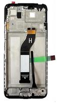 Ekranas tinkantis Xiaomi Redmi 13C 4G/5G/Poco C65 su lietimui jautriu stikliuku ir rėmeliu Black