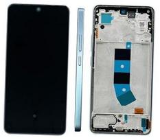 Ekranas tinkantis Xiaomi Redmi Note 13 4G su lietimui jautriu stikliuku ir rėmeliu Ice Blue (service pack)