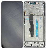 Ekranas tinkantis Xiaomi Redmi Note 13 5G su lietimui jautriu stikliuku ir rėmeliu Arctic White (service pack)