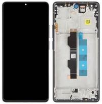 Ekranas tinkantis Xiaomi Redmi Note 13 Pro 4G/Poco M6 Pro 4G su lietimui jautriu stikliuku ir rėmeliu Black/Blue (service pack)