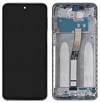 Ekranas tinkantis Xiaomi Redmi Note 9 Pro/Note 9S su lietimui jautriu stikliuku ir rėmeliu Grey