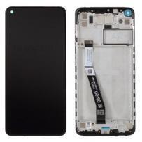Ekranas tinkantis Xiaomi Redmi Note 9 su lietimui jautriu stikliuku ir rėmeliu Midnight Grey (service pack)