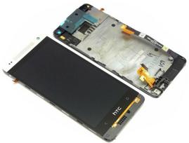 Ekranas tinkantis HTC One Mini (M4) su lietimui jautriu stikliuku ir rėmeliu sidabrinis (service pack)