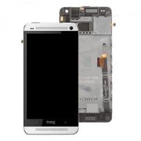 Ekranas tinkantis HTC One Mini su lietimui jautriu stikliuku ir rėmeliu White (used Grade C)
