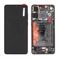 Ekranas tinkantis Huawei P30 (new version 2021) su lietimui jautriu stikliuku ir rėmeliu ir baterija Black (service pack)