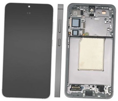 Ekranas tinkantis Samsung S936 S25 Plus su lietimui jautriu stikliuku ir rėmeliu Silver Shadow/Light Grey (assembled service pac