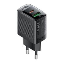 Įkroviklis Acefast A98 30W GaN USB-C/USB-A juodas