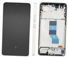 Ekranas tinkantis Xiaomi Poco M7 Pro 5G su lietimui jautriu stikliuku ir rėmeliu Silver (service pack)